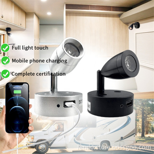 Universal RV Interior Magnetic LED Reading Light Ceiling Light with Touch Switch